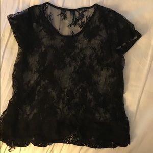 Black lace top
